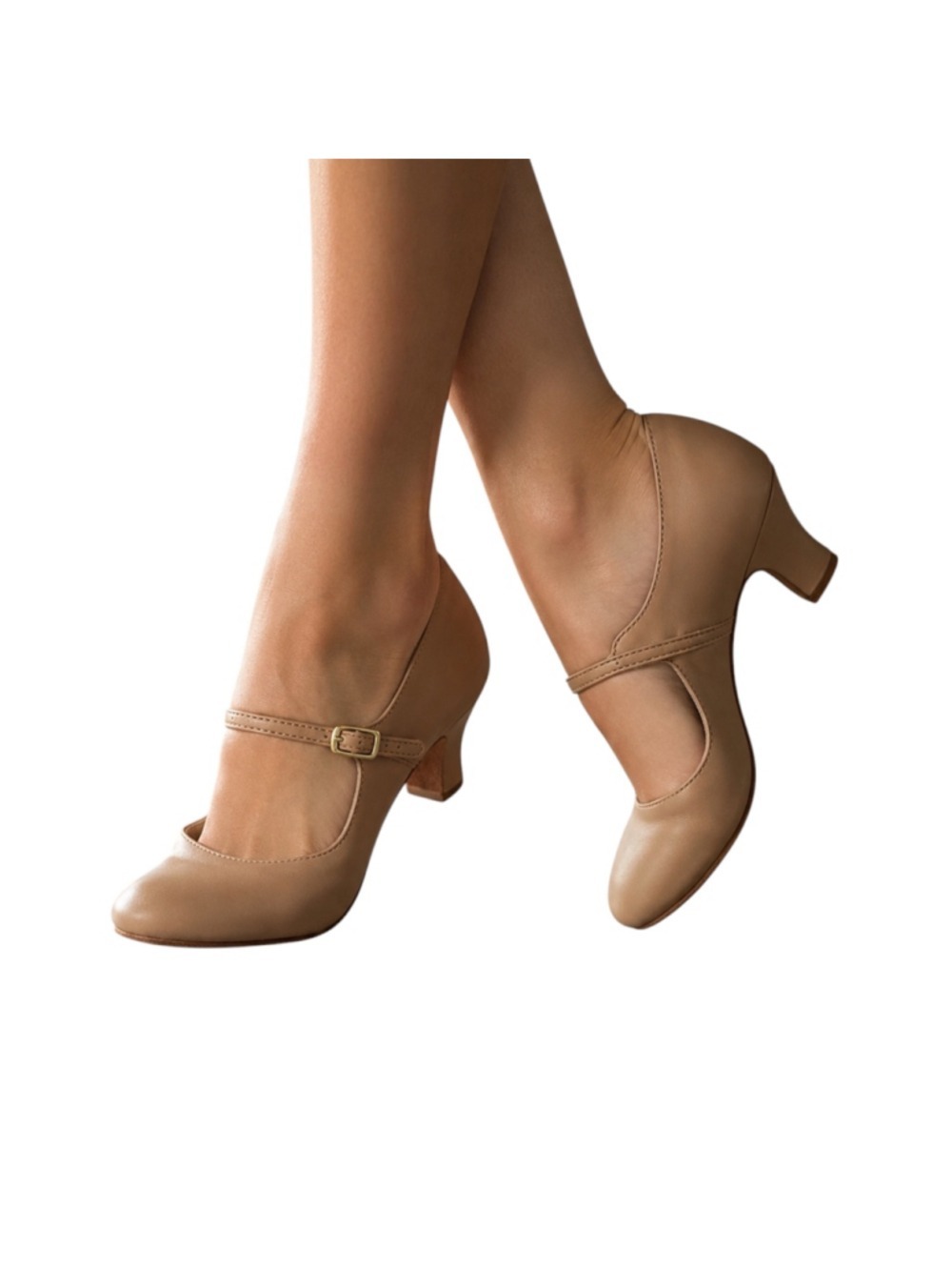 Capezio 750 CAR Jr Footlight Character Shoes Tan Leather Women’s 10.5M Unused